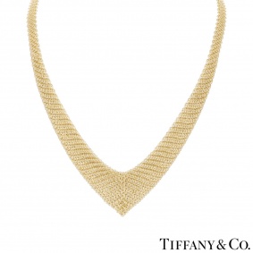 Tiffany & Co. Yellow Gold Elsa Peretti Mesh Bib Necklace